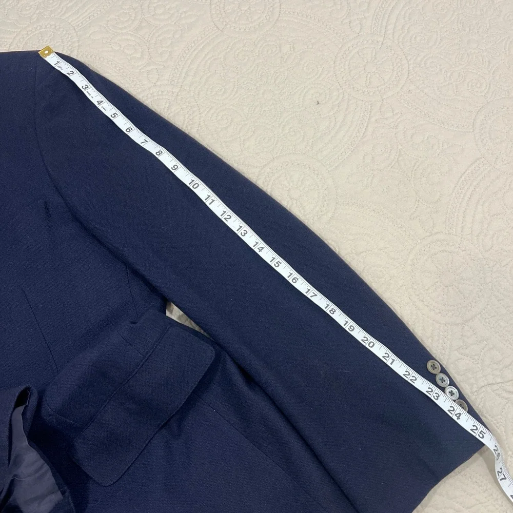 Corbin Ltd Mens‎ Navy Blue Two Button Blazer Sport Coat Made in USA Size 46R